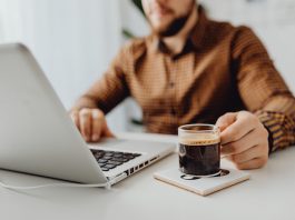Man Working on Laptop